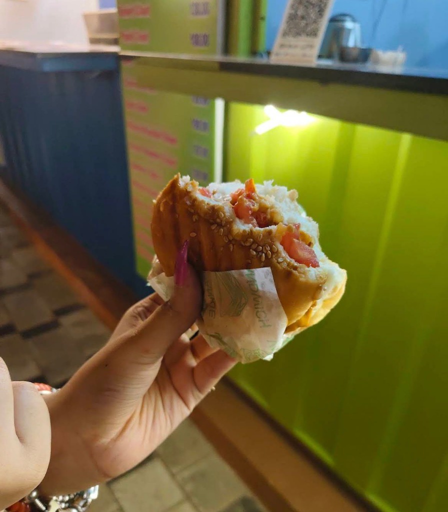 Veg burger at Pizza Central GIFT City Gandhinagar